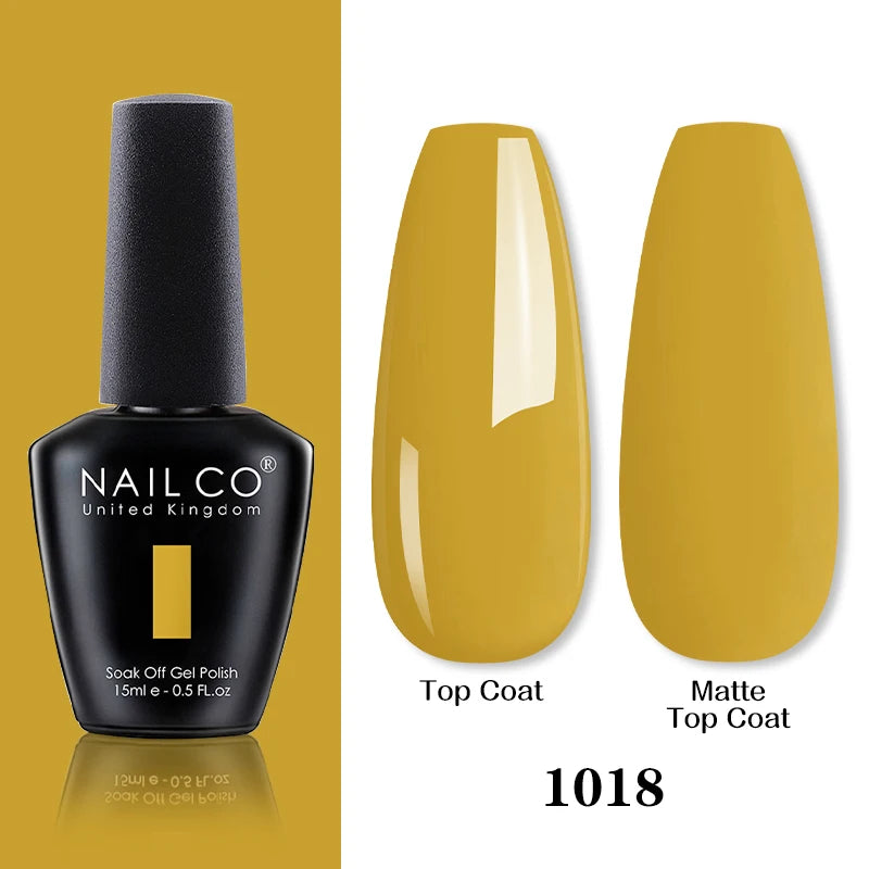 NAILCO 15ML Top coat Base coat Gel nail polish nails art Semi Permanent Lacquer Varnish Hybrid nail supplies for professionals