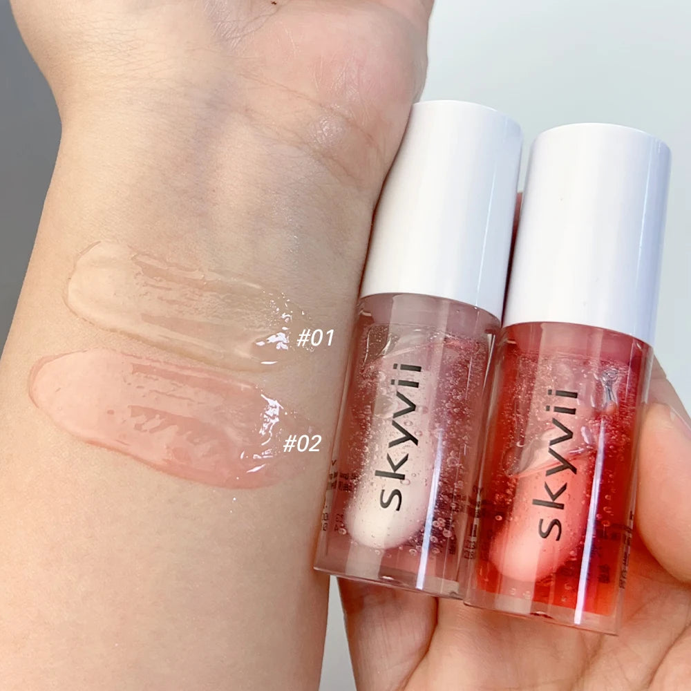 Waterproof Clear Lip Gloss Crystal Jelly Moisturizing Lip Oil Lasting No Sticky Sexy Plumping Lipstick Korean Makeup Cosmetics