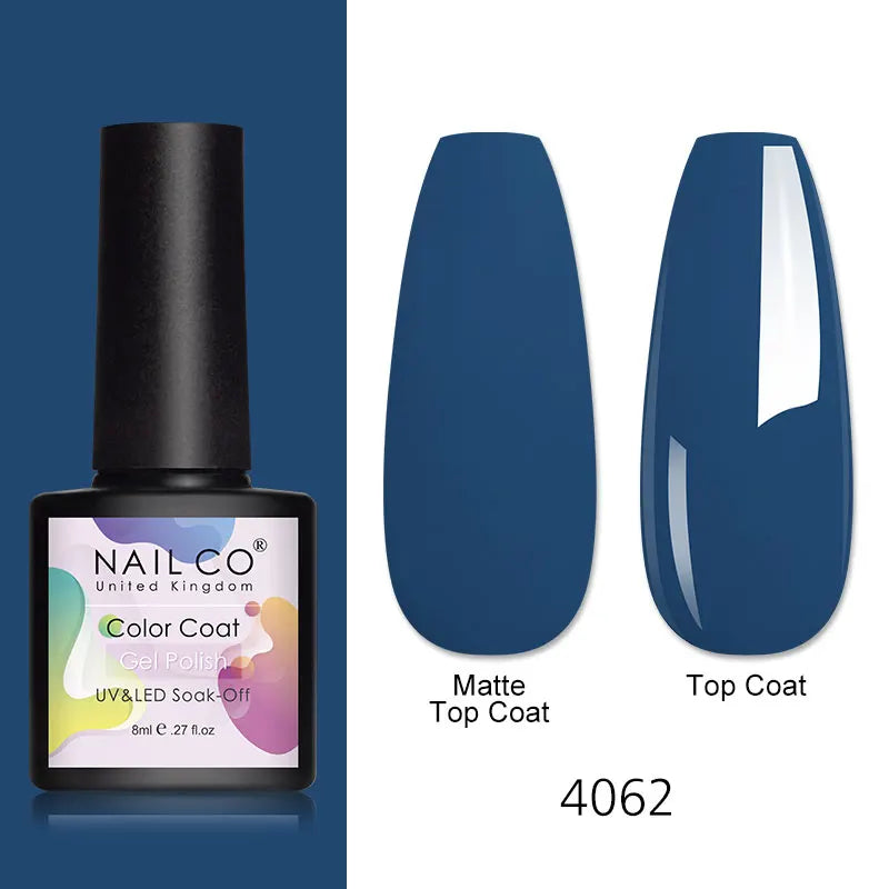 NAILCO 8ml Pink Red Colors Gel Nail Polish Nail Art Varnishes Gel Lacquer Coat LED Nails Manicure Design UV Gel Varnish Soak Off