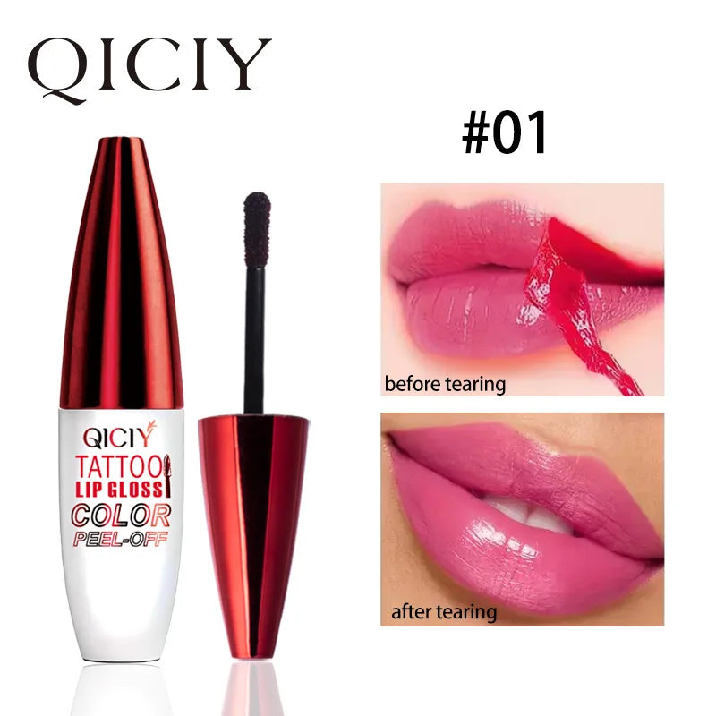 Tear Lip Gloss 4 colors easy to apply lipstick, moisturizing and long-lasting anti-sweat non-sticky cup tearing lipstick