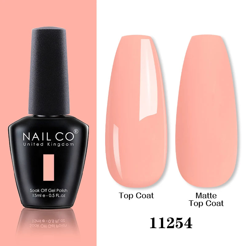 NAILCO 15ML Top coat Base coat Gel nail polish nails art Semi Permanent Lacquer Varnish Hybrid nail supplies for professionals