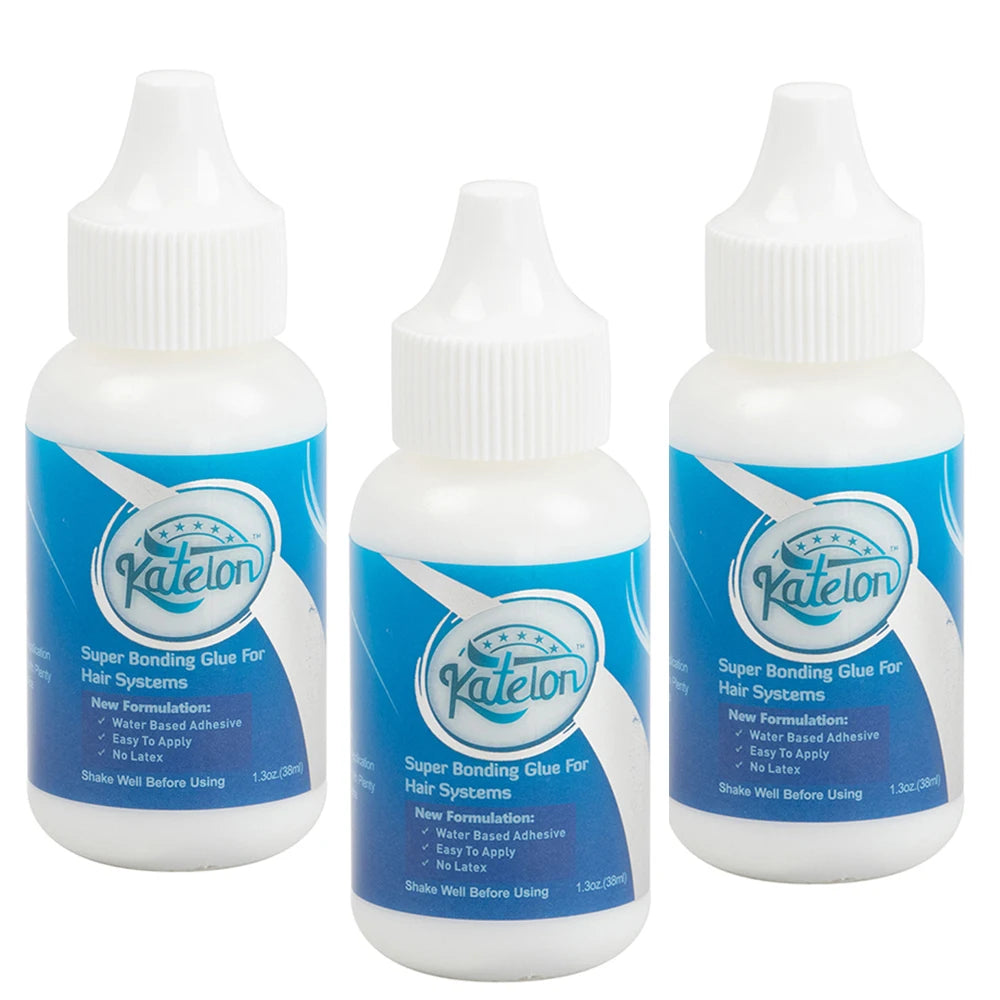 Katelon Hair Glue 38ml Toupee lace Wig Professional Invisible Biological Scalp Adhesive Waterproof yellow/white Remover 30ml