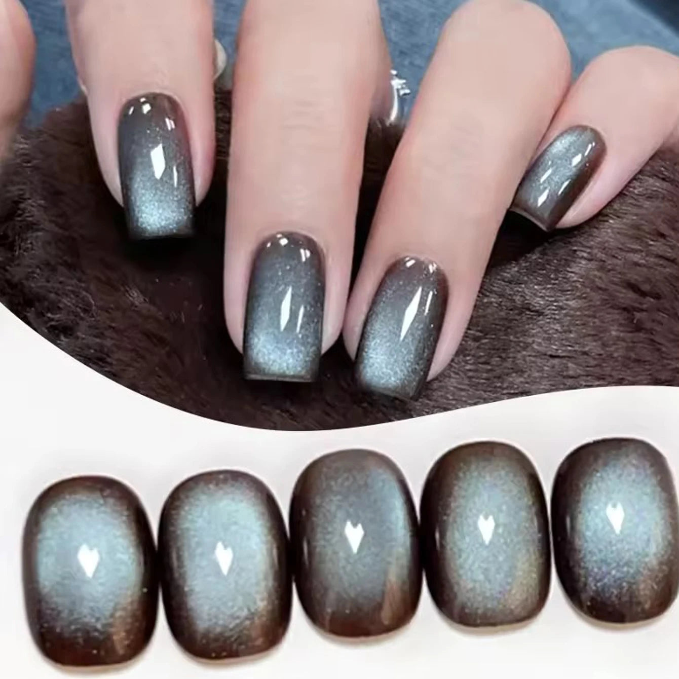 12ML 1-12PCS Autumn Nails Long Night Blue Light Magnet Cat Eye Gel Nail Polish 2025 New Black Nails Nail Supplies Nail Art