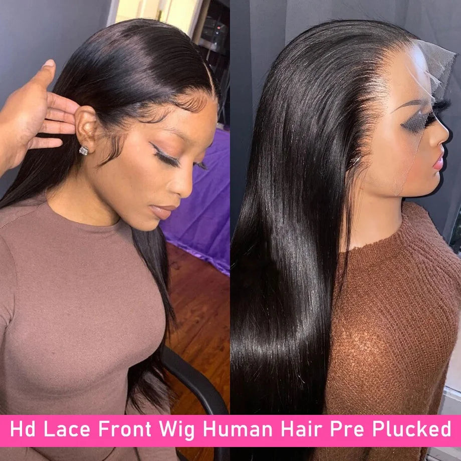 Human Hair Wigs Pre Plucked With Baby Hair 13x4 13x6 Hd Lace Frontal Wig Straight Lace Front Human Hair Wigs For Women