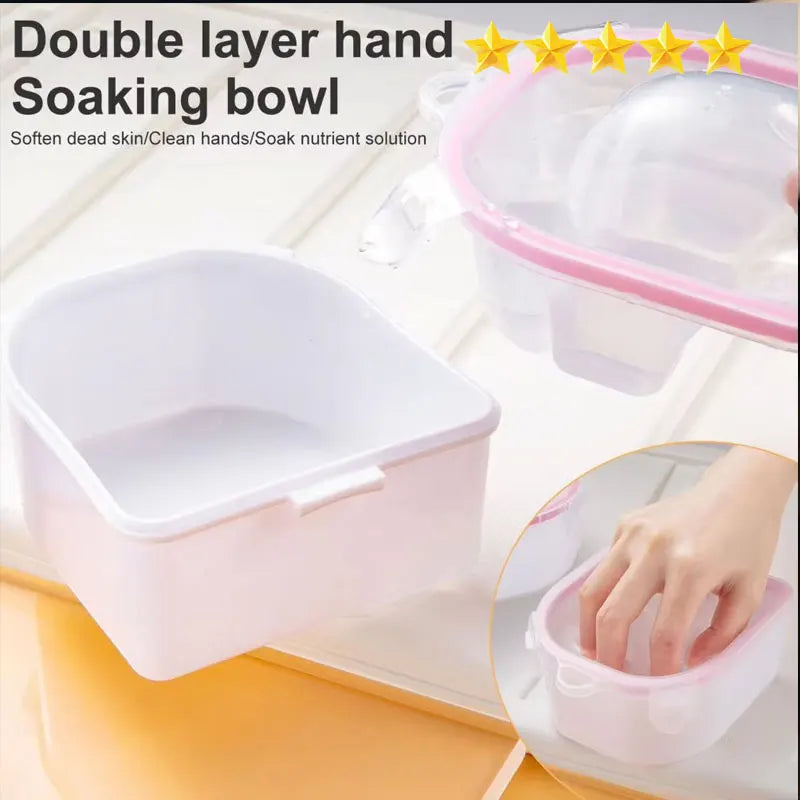 【Hot sales】Nail Polish Remover Soak Bowl Nail Art Treatment Health Tools Durable Horny Care Bubble Bowl