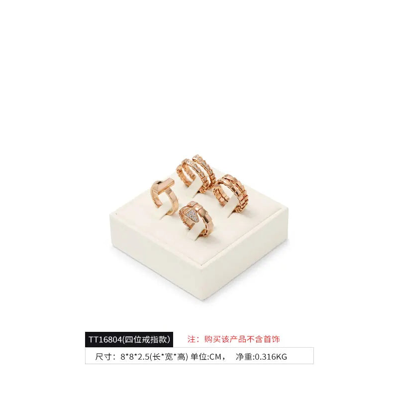 Oirlv Fashion Microfiber Jewelry Display Organizer Props Ring Pendant Necklace Holder Jewelry Rack Display Stand Sets Showcase