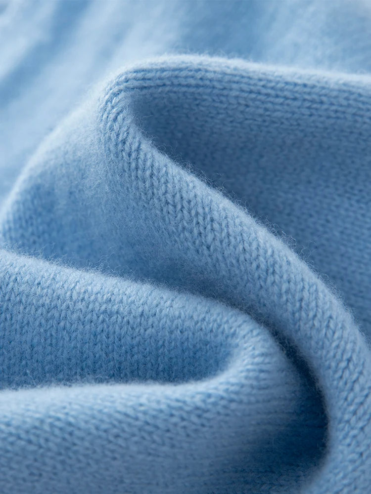 100% Wool Winter Scarf - Knitted Shawl Wrap