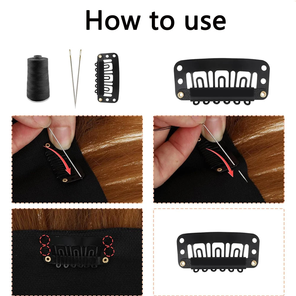 U Shaped Wig Clips Metal Snap Clips for Hair Extensions Barrette Salon Grip Pins Hair Styling Tools Accessory Tool