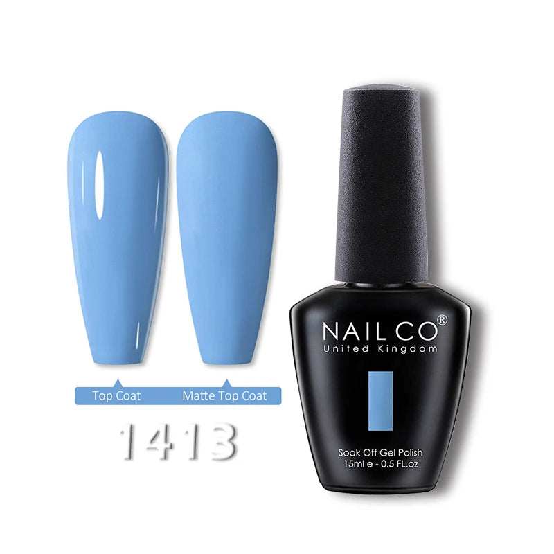 NAILCO 15ml Translucent Gel Nail Polish Semi-permanent Enamels Varnish For UV Nails Art Hybrid LED Nail Gel Transparent Manicure