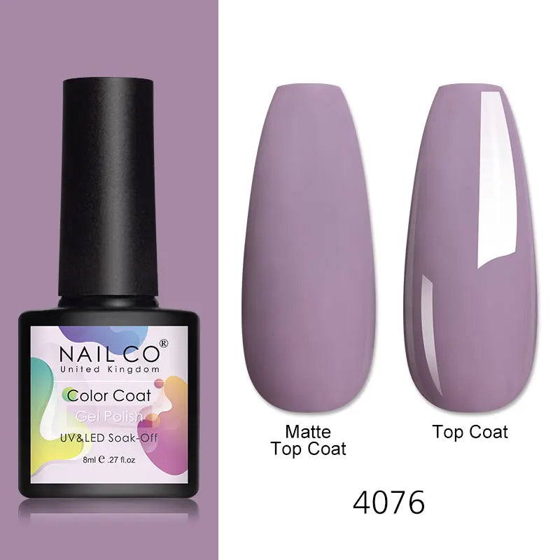NAILCO 8ml Pink Red Colors Gel Nail Polish Nail Art Varnishes Gel Lacquer Coat LED Nails Manicure Design UV Gel Varnish Soak Off