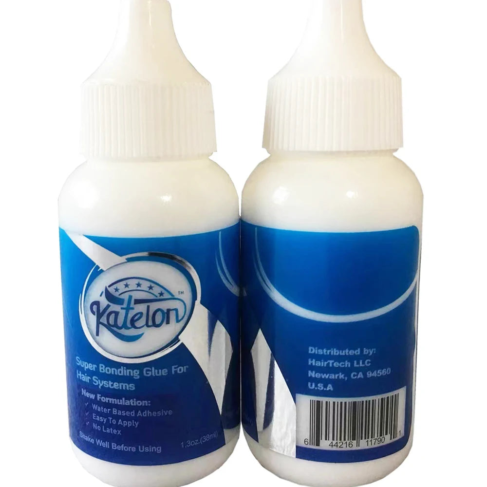 Katelon Hair Glue 38ml Toupee lace Wig Professional Invisible Biological Scalp Adhesive Waterproof yellow/white Remover 30ml