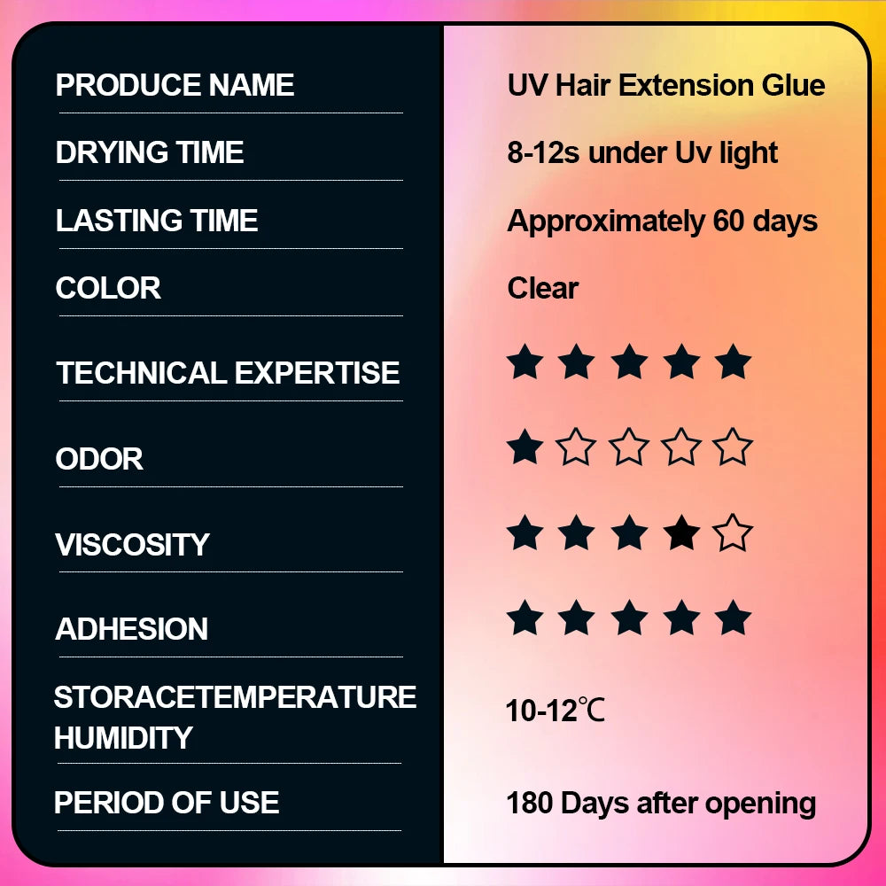 Professional UV Light Hair Extension Kit Complete Tool Set with UV Glue and Remover Machine - High-Quality Salon Styling Tools