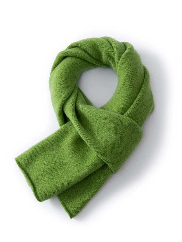 100% Wool Winter Scarf - Knitted Shawl Wrap