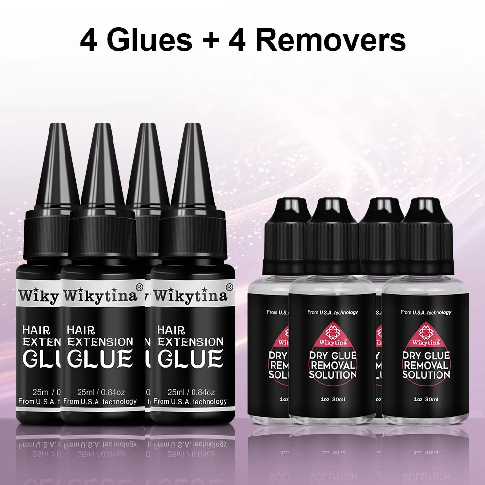 Professional UV Light Hair Extension Kit Complete Tool Set with UV Glue and Remover Machine - High-Quality Salon Styling Tools