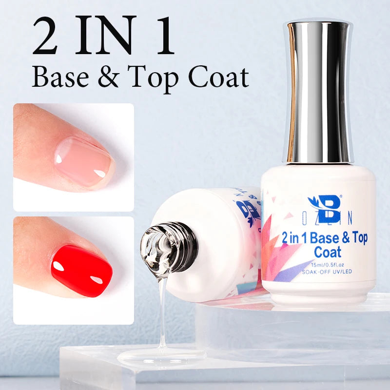 NEW Stain Resistant Gel Top Coat Gel Nail Polish UV Diamond Topcoat No Wipe Sealer Gel Finish Manicure Nail Art Salon Quality