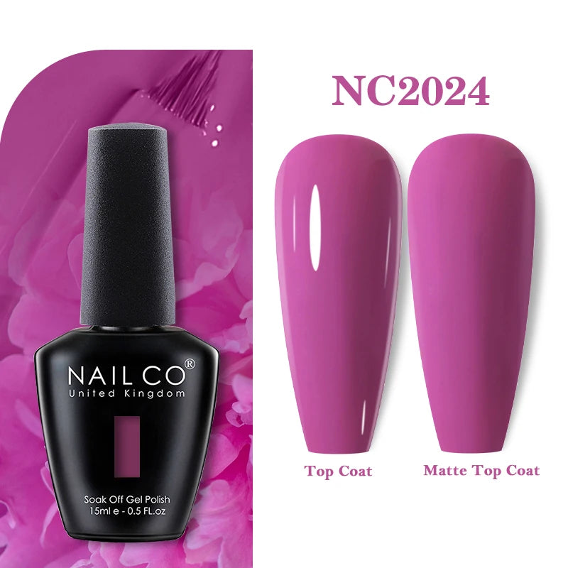NAILCO 15ML Top coat Base coat Gel nail polish nails art Semi Permanent Lacquer Varnish Hybrid nail supplies for professionals