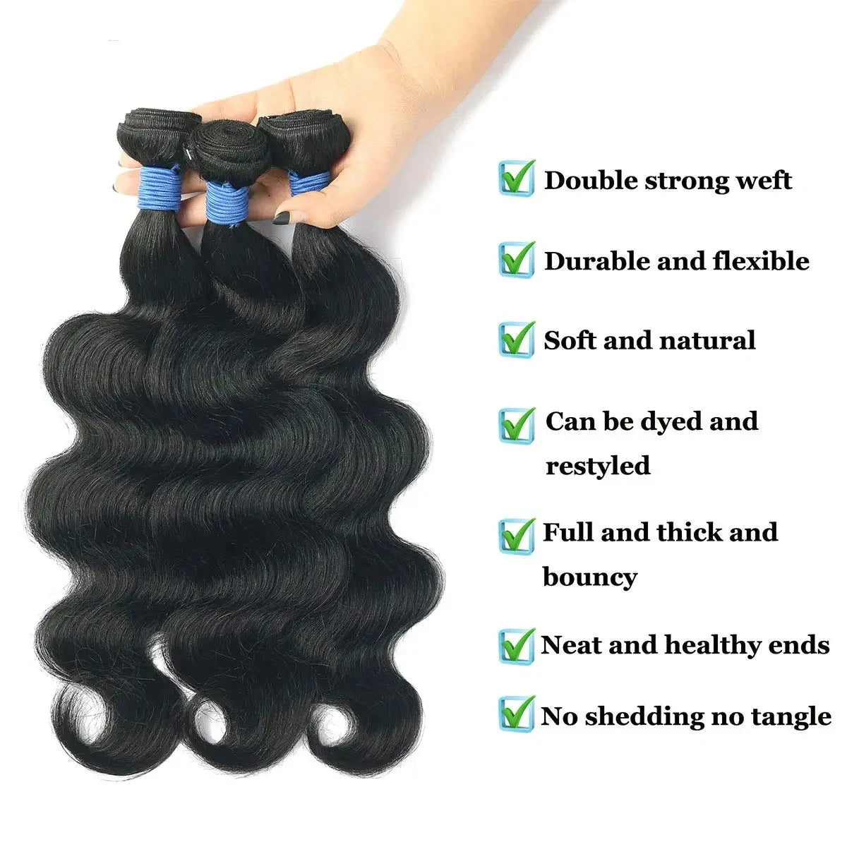 Rosabeauty Body Wave Bundles 26-32 Inch - Brazilian Virgin Human Hair