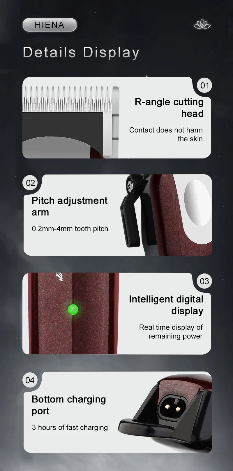 HYN-206 Hair cutting machine Trimmer home appliance hair clipper professional barber machines machine man men's hair clipper ﻿