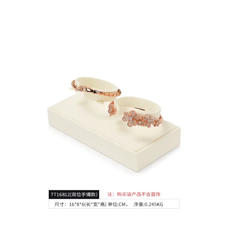 Oirlv Fashion Microfiber Jewelry Display Organizer Props Ring Pendant Necklace Holder Jewelry Rack Display Stand Sets Showcase