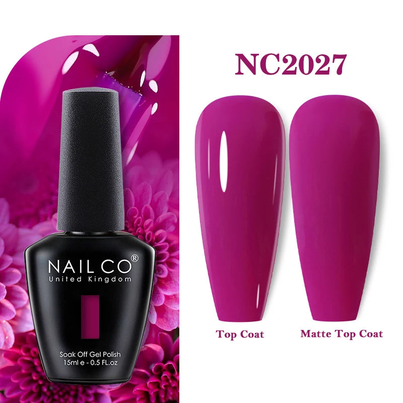 NAILCO 15ML Top coat Base coat Gel nail polish nails art Semi Permanent Lacquer Varnish Hybrid nail supplies for professionals
