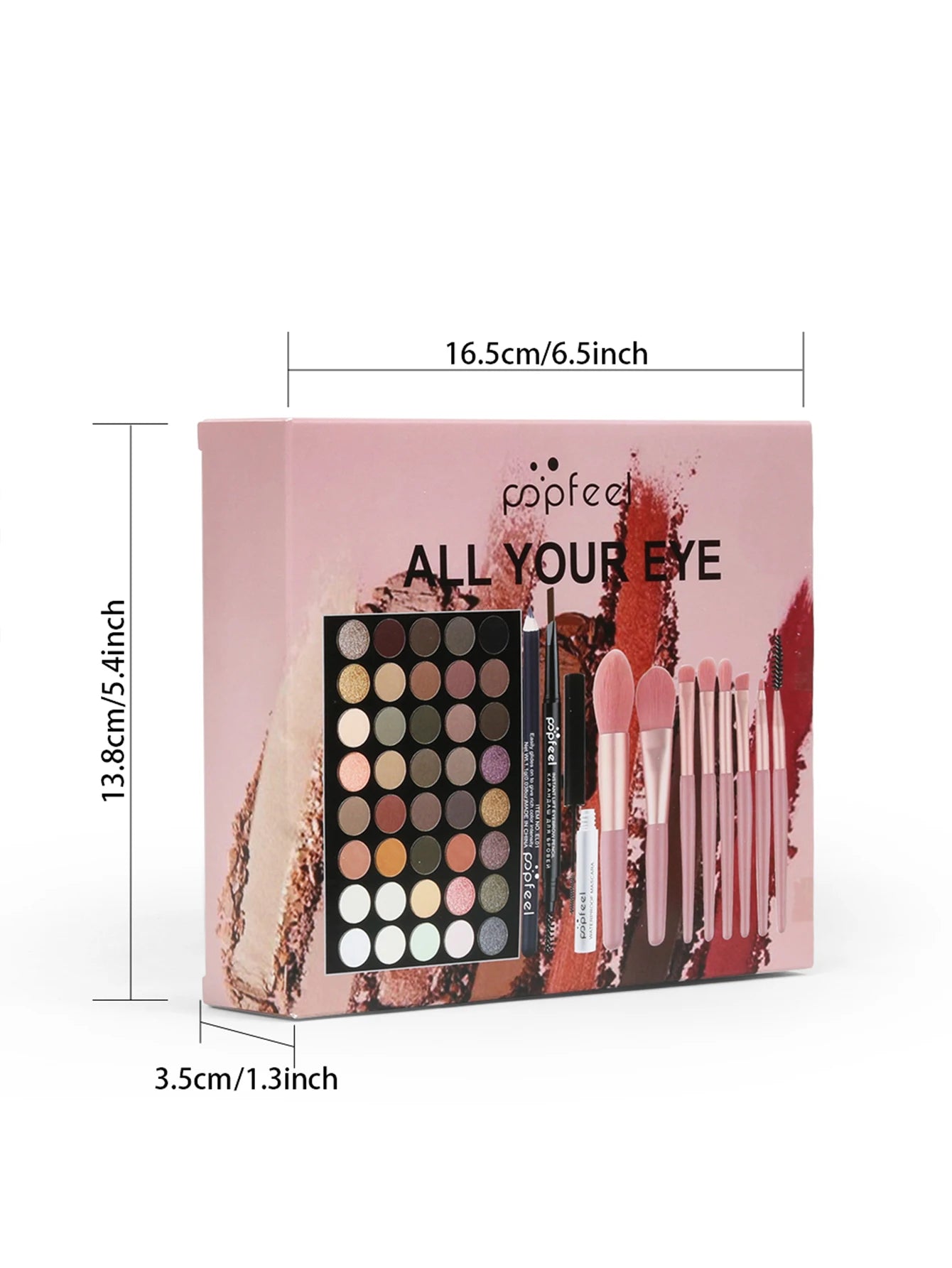 40 Colors Eyeshadow Palette Set, Eyebrow Pencil Eyeliner Pen Mascara With A Set Of Makeup Brushes Eye Cosmetics