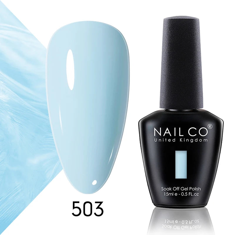NAILCO 15ml Blue Gel Polish UV Gel Polish Varnish Hybrid DIY Nails For DIY Manicure Semi Permanent Soak Off LED Gel Nail Polish