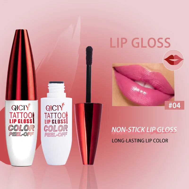 Tear Lip Gloss 4 colors easy to apply lipstick, moisturizing and long-lasting anti-sweat non-sticky cup tearing lipstick