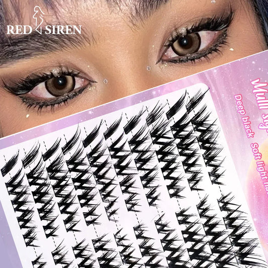 10Rows/Pack Cat Eye & Natural Cluster Lashes Handmade Soft DIY Individual Eyelashes Cosmetics Makeup Manga Lashes