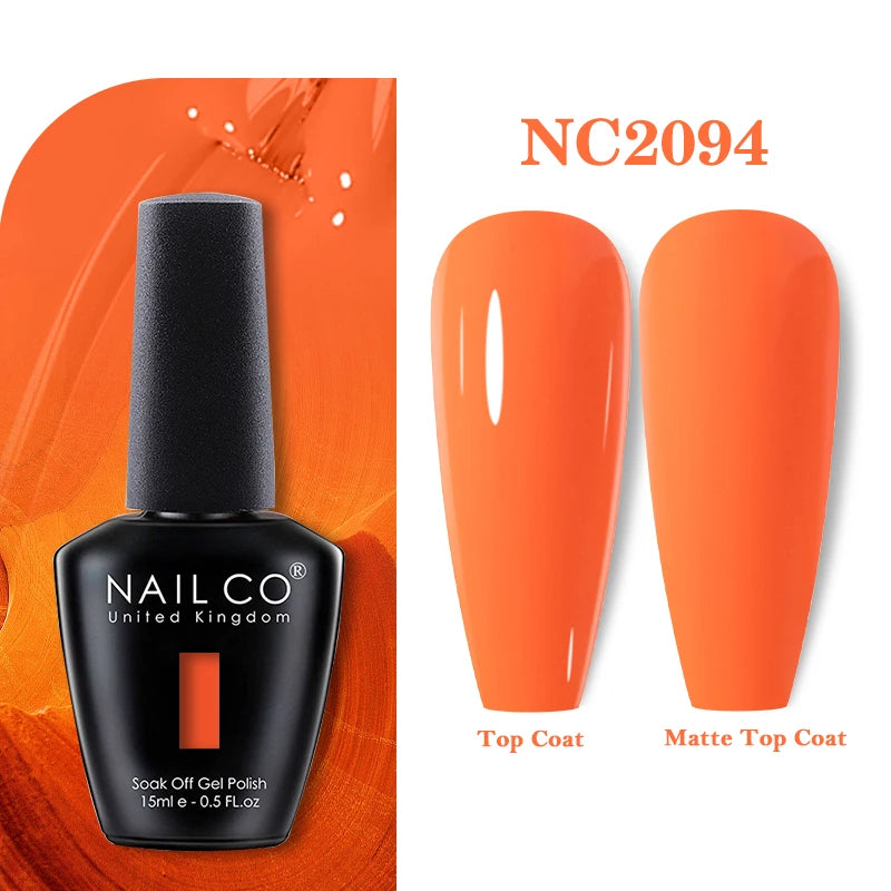 NAILCO 15ML Top coat Base coat Gel nail polish nails art Semi Permanent Lacquer Varnish Hybrid nail supplies for professionals