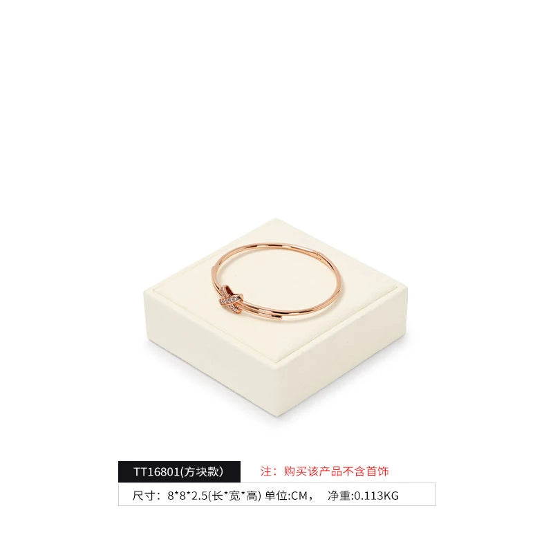 Oirlv Fashion Microfiber Jewelry Display Organizer Props Ring Pendant Necklace Holder Jewelry Rack Display Stand Sets Showcase