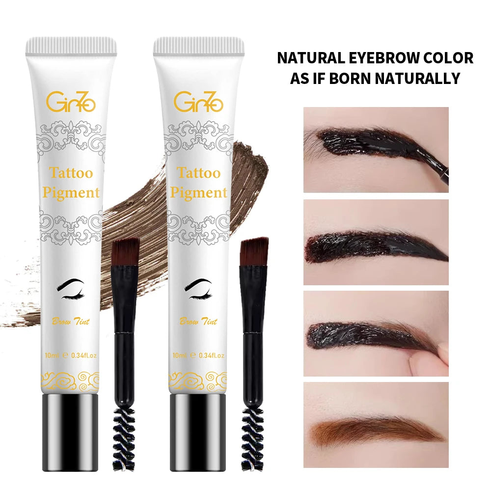 3 Days Peel-off Eyebrow Tint Waterproof Brow Tattoo Dyeing Gel Long-lasting Eyebrows Makeup Cosmetic Tool