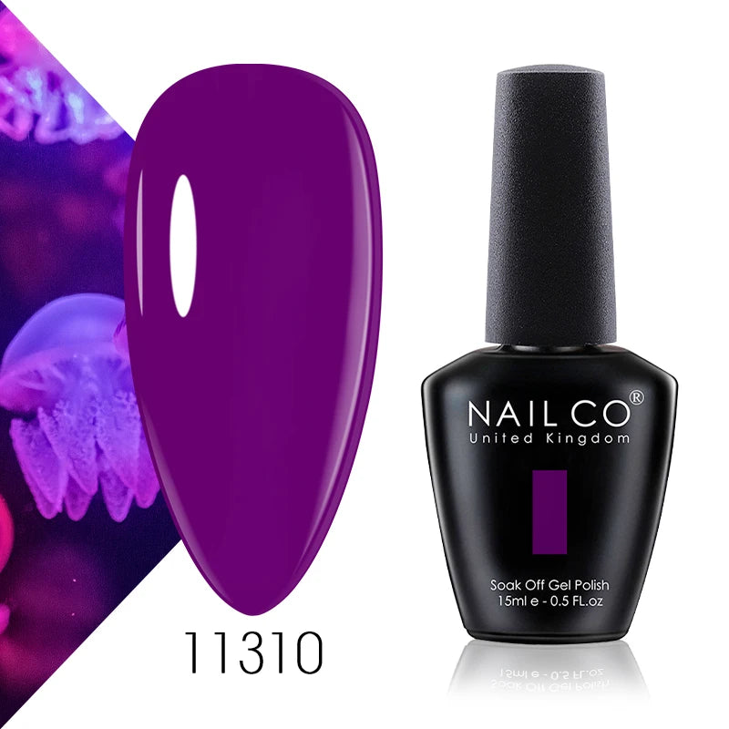 NAILCO 15ml Blue Gel Polish UV Gel Polish Varnish Hybrid DIY Nails For DIY Manicure Semi Permanent Soak Off LED Gel Nail Polish