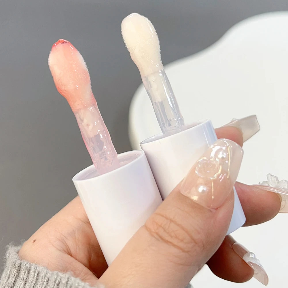 Waterproof Clear Lip Gloss Crystal Jelly Moisturizing Lip Oil Lasting No Sticky Sexy Plumping Lipstick Korean Makeup Cosmetics