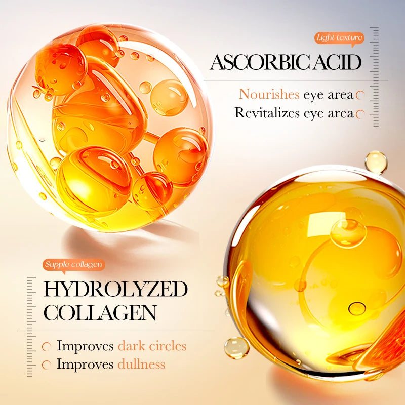 80pcs BIOAQUA Vitamin C Crystal Collagen Eye Mask Anti Dark Circles Whitening Anti-Wrinkles Moisturizing Anti-Aging Eye Patches