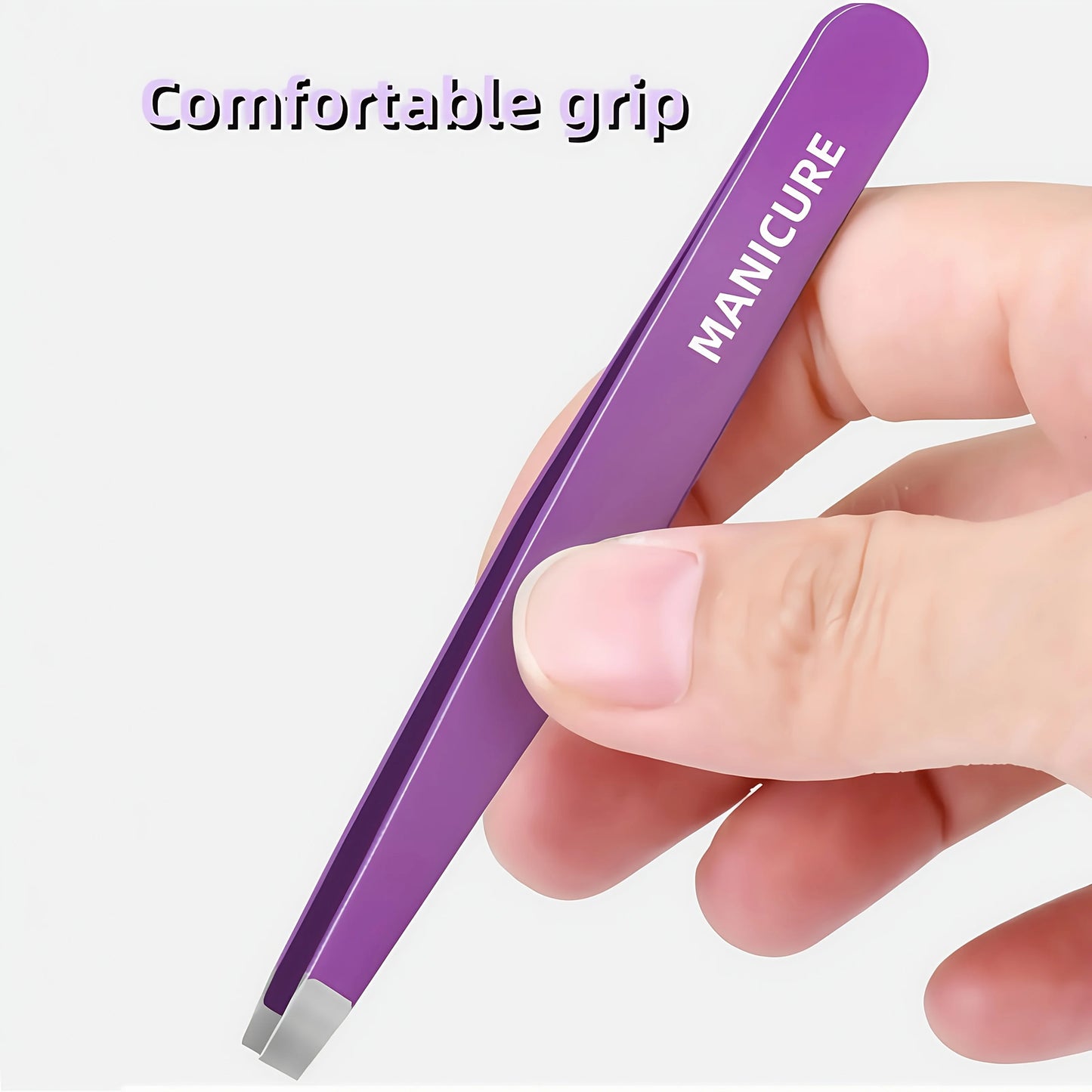 2pcs Stainless Steel Eyebrow Tweezers Set Precision Pointed & Double-Ended Design for Eyelash & Eyebrow Grooming Christmas Gift