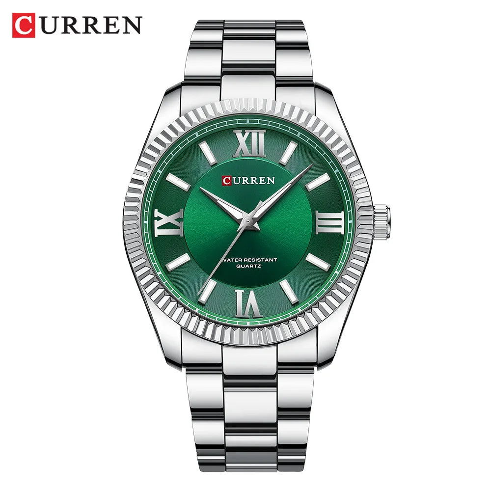 CURREN 8453 Men's Quartz Watch Fashionable Elegant Waterproof Luminous Stainless Steel Strap Business Men's Watch reloj hombre