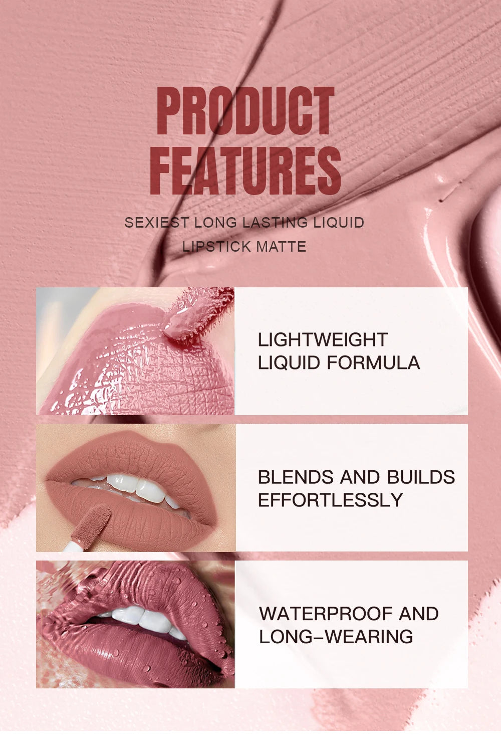 Non Stick Cup Waterproof Lip Gloss Long Lasting Velvet Matte High Pigmented Liquid Lipstick Fast Dry Sexy Lip Mud