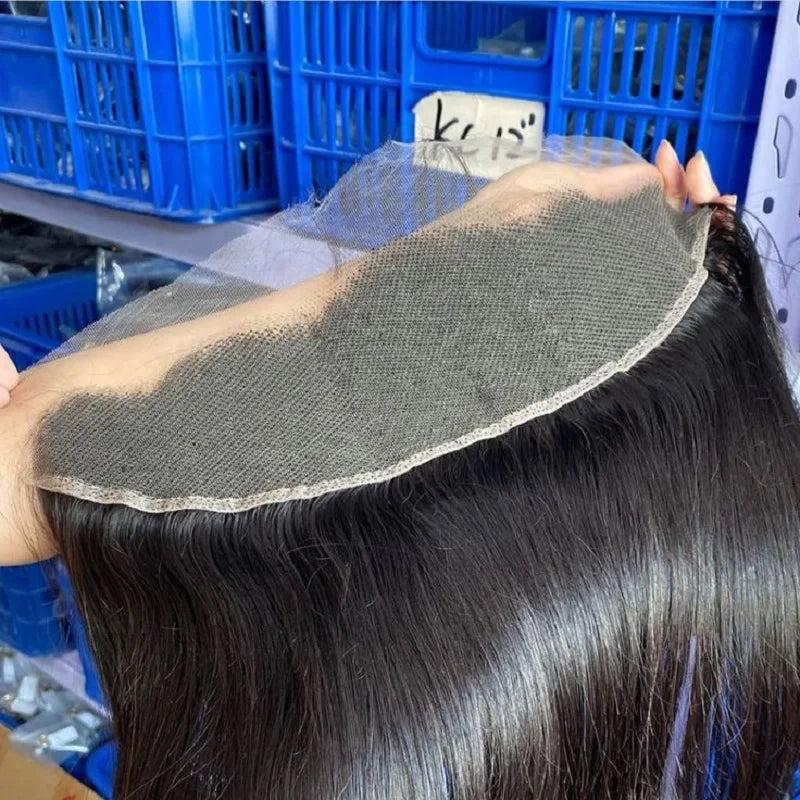 13x4 Lace Frontal Straight Hair - Pre-Plucked Brazilian Lace Closure