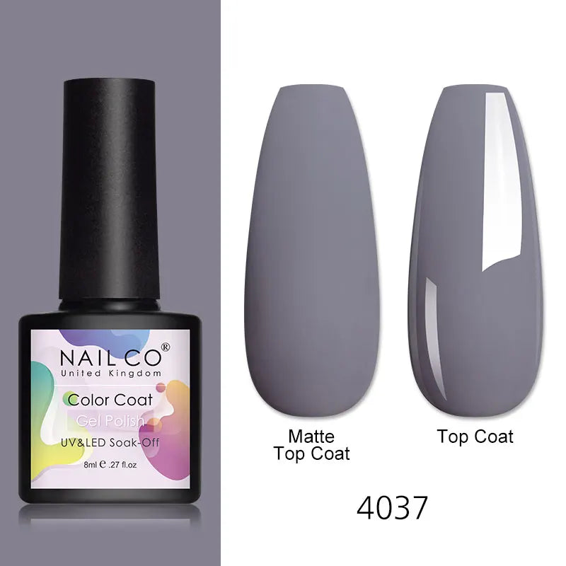 NAILCO 8ml Pink Red Colors Gel Nail Polish Nail Art Varnishes Gel Lacquer Coat LED Nails Manicure Design UV Gel Varnish Soak Off