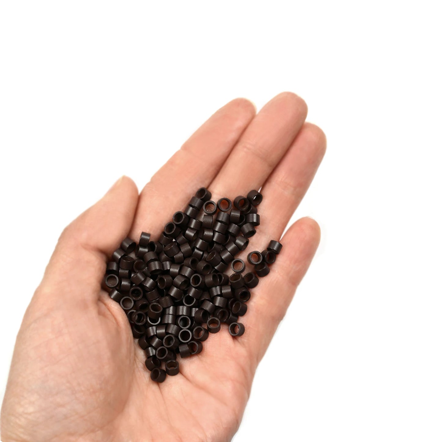 500 Pcs Hair Extension Beads 4.0X2.8X2.8mm 7 Colors Micro Rings/Links/Beads Without Silicone Hair Extensions Tools