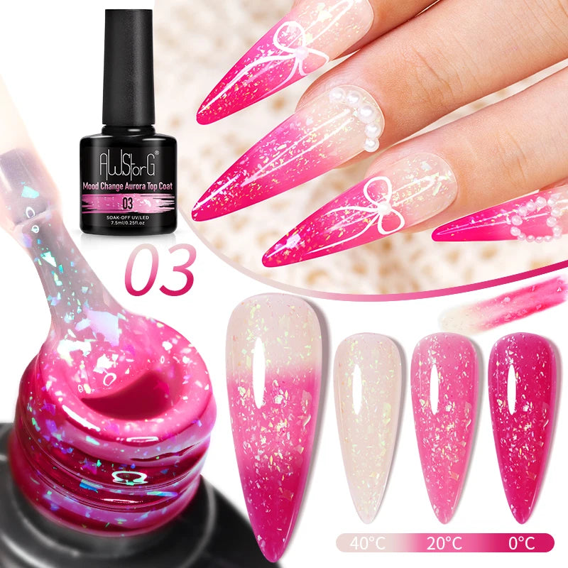 7.5ml Red Glitter Gel Nail Polish Crystal Semi Permanent Soak Off UV Gel Varnish Nail Art Manicure Base Matte Top Coat Vernis