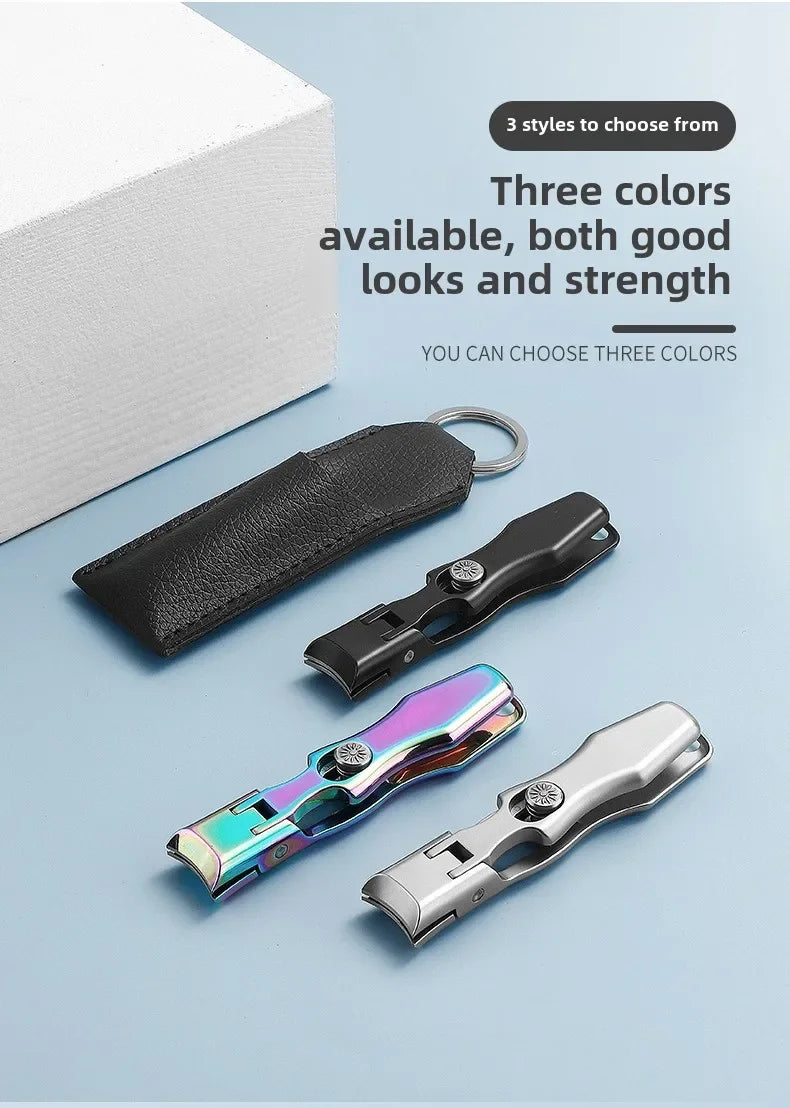 Nail Clippers Stainless Steel Wide Jaw Opening Manicure Fingernail Cutter Thick Hard Ingrown Anti Splash Toenail Scissors tools