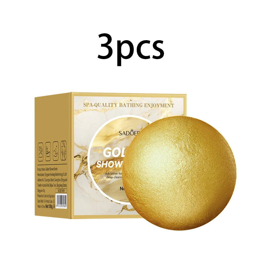 Gold Bath Salt Ball 100g (Sinking Ball) Deep Cleansing Body Bath Salt Ball for Relaxation And Skin Care