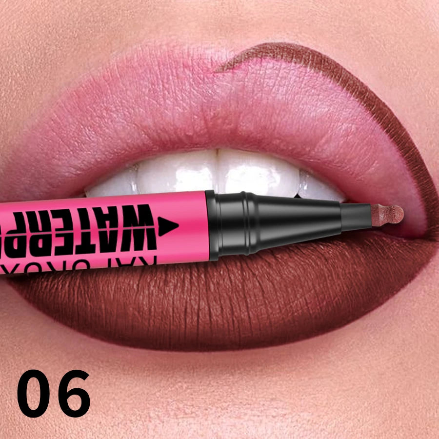 1PC Liquid Matte12-Color Lipliner Pencil Waterproof Plumping Stain Lipstick Natural Lip Liner Outline Lips Contour Makeup