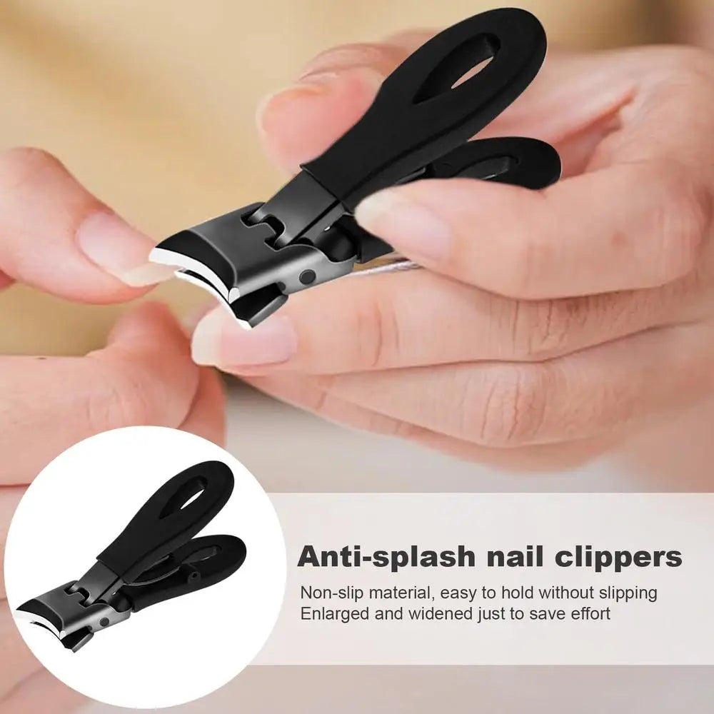 Slanted Nail Clippers Wide Jaw Opening Anti-Splash Slanted Nail Clippers Study Travel Slanted Toenail Trimmer for Men Women
