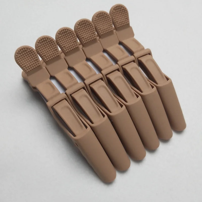 6pcs Alligator Hair Clip Plastic Nonslip Hairpin Black Pink Durable Hair Clamp Hairdressing Styling Accessories for Woman Man