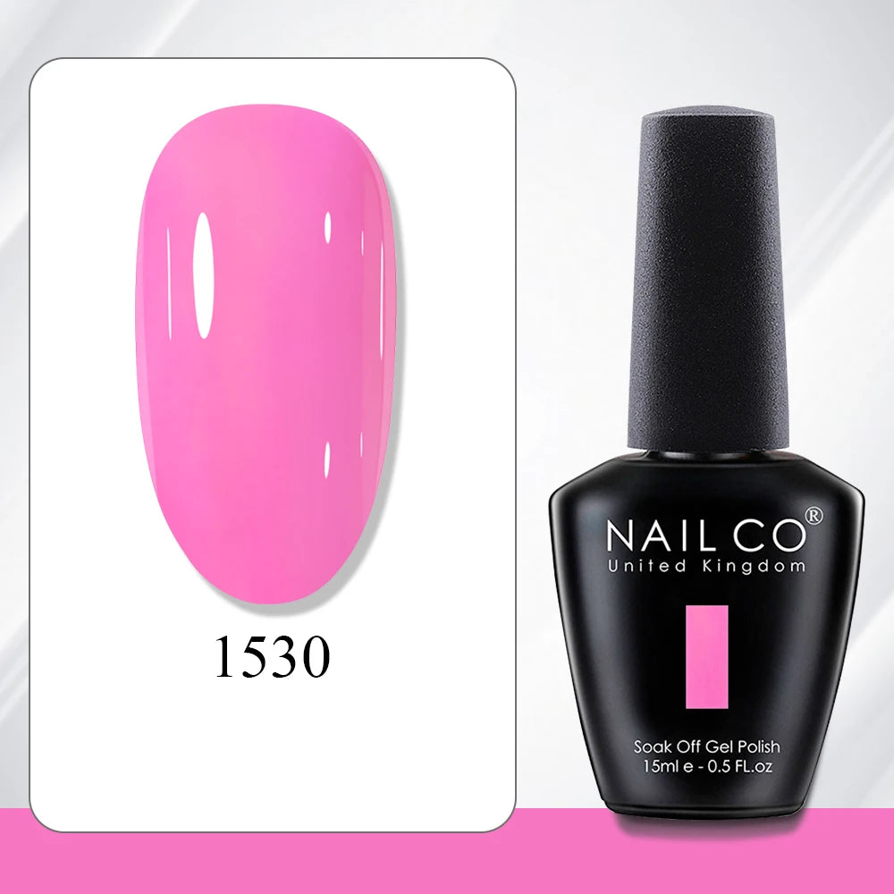 NAILCO 15ml Gel Polish Hema TPO Free Nail Art Semi Permanent UV Varnish Gel Manicure Top Coat Hybrid Gel Glue Nails Supply Ongle