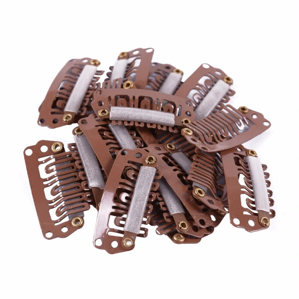 U Shaped Wig Clips Metal Snap Clips for Hair Extensions Barrette Salon Grip Pins Hair Styling Tools Accessory Tool