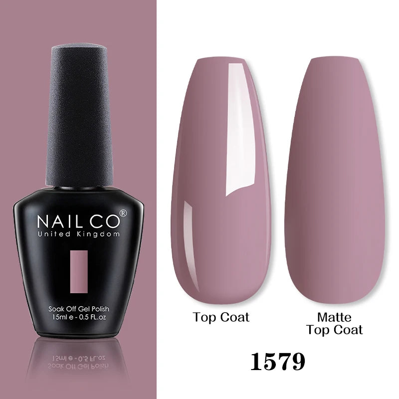 NAILCO 15ML Top coat Base coat Gel nail polish nails art Semi Permanent Lacquer Varnish Hybrid nail supplies for professionals