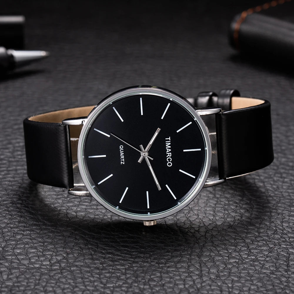 Women's Watches Simple Style Watch Fashion Metal Round Dial Analog Quartz Watch for Men Women Minimalist Watch Quartz Clock